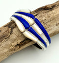 Sterling Silver Lapis & Abalone Bracelet