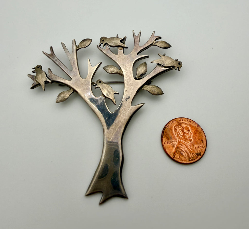 Sterling Silver Tree Of Life Brooch