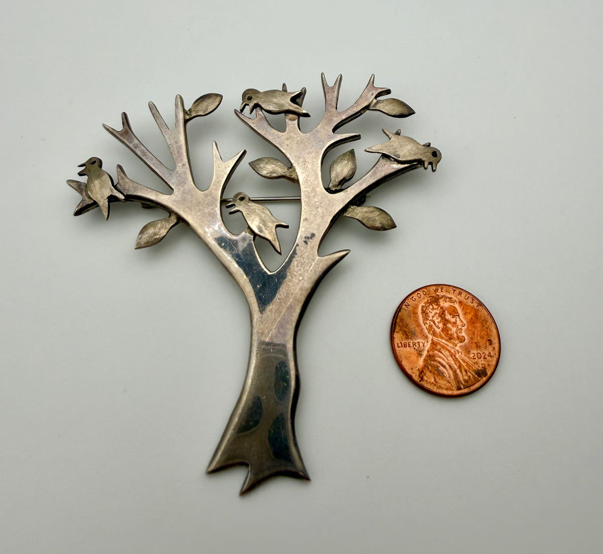 Sterling Silver Tree Of Life Brooch