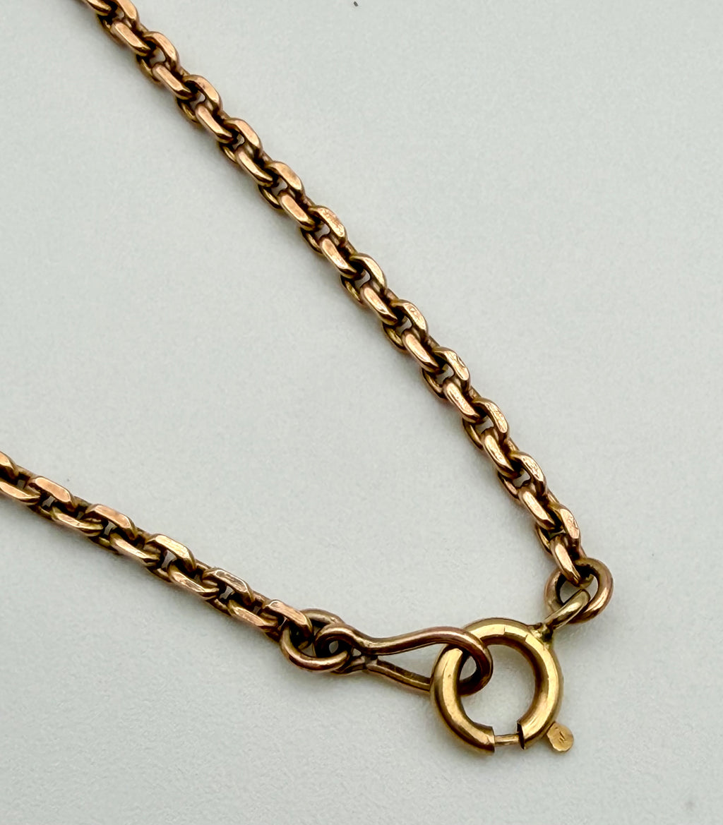 14 KT Rose Gold Necklace with Coral