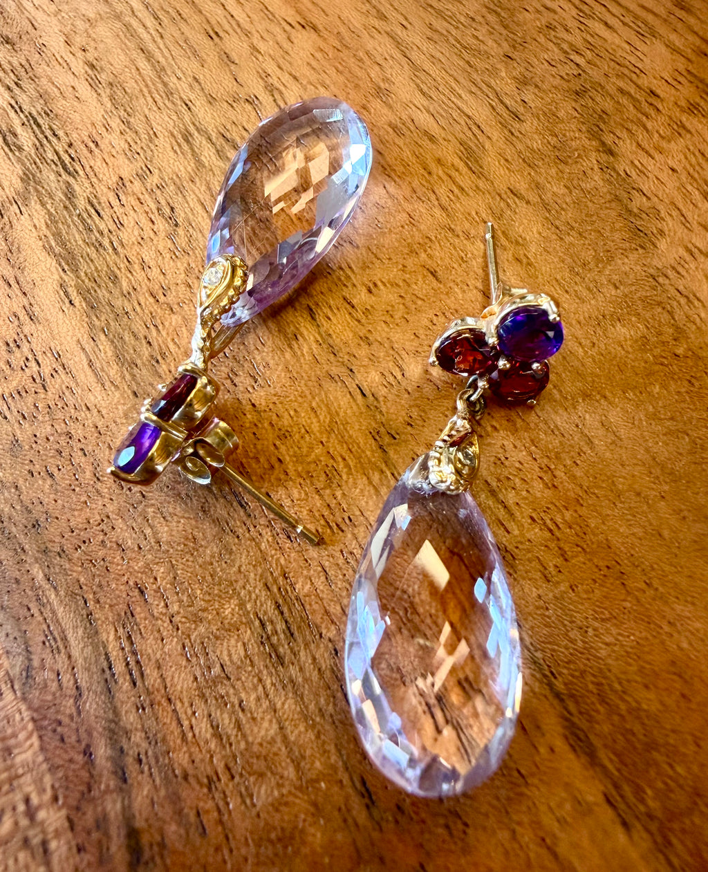 14K Gold & Garnet Ross Simons Earrings