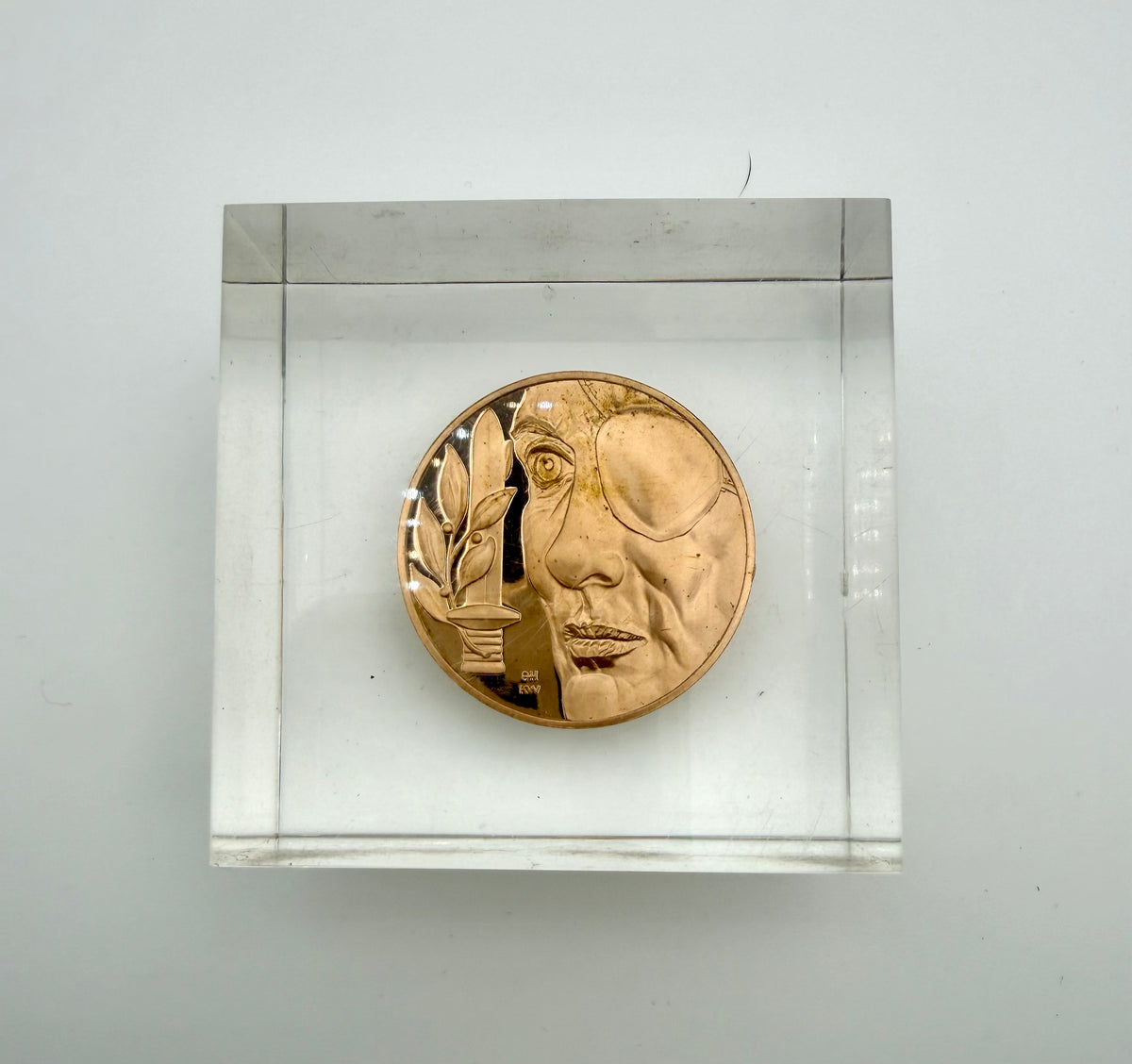 Silver & Copper Coin Lot of 3 in Plexiglass