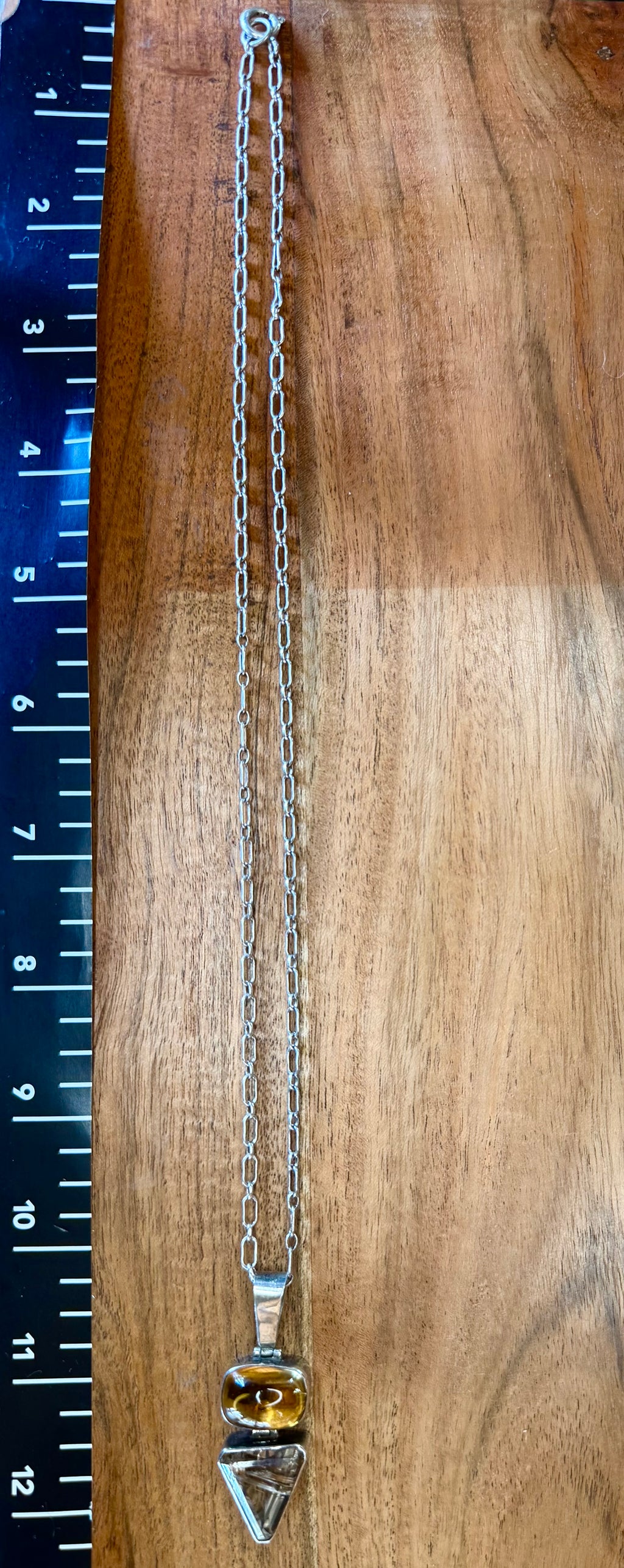 Silver Quartz Necklace / Chain