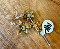 14K Gold Diamond Brooch
