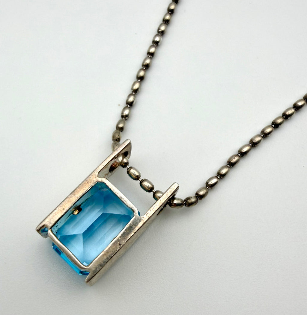Sterling Silver & Topaz Necklace