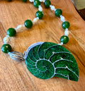 Silver & Pearl Stone Shell Necklace