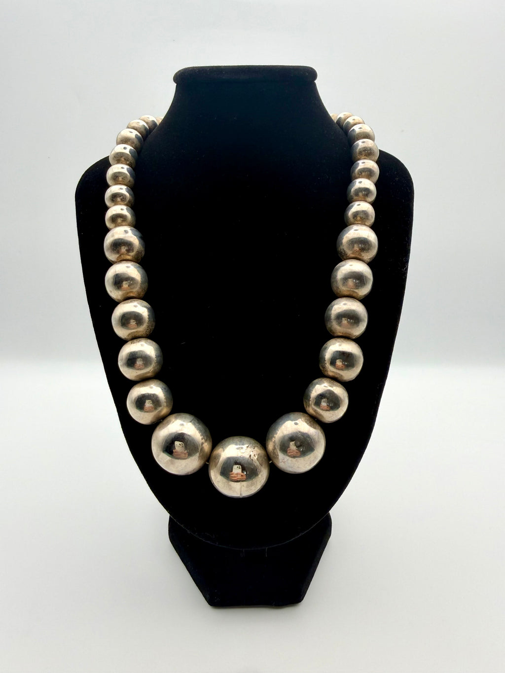 Sterling Silver Navajo “Pearl” Necklace