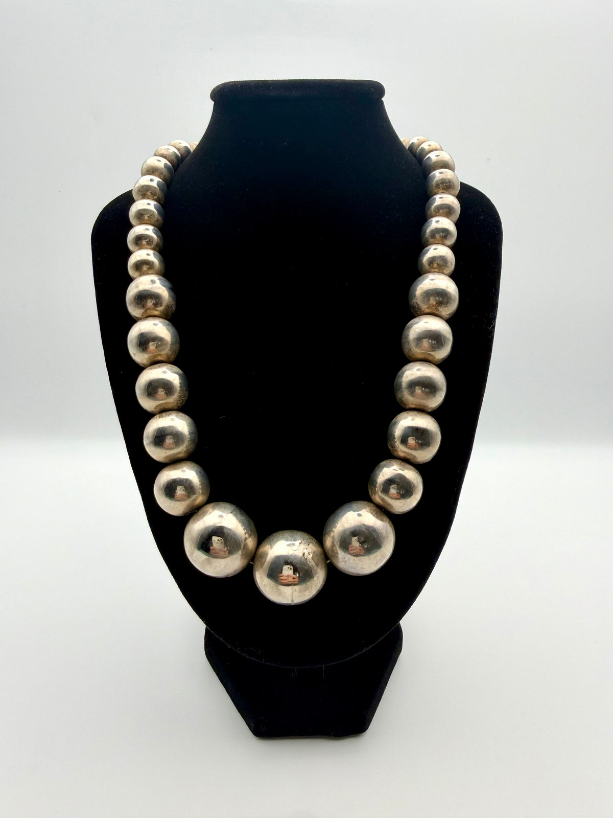 Sterling Silver Navajo “Pearl” Necklace