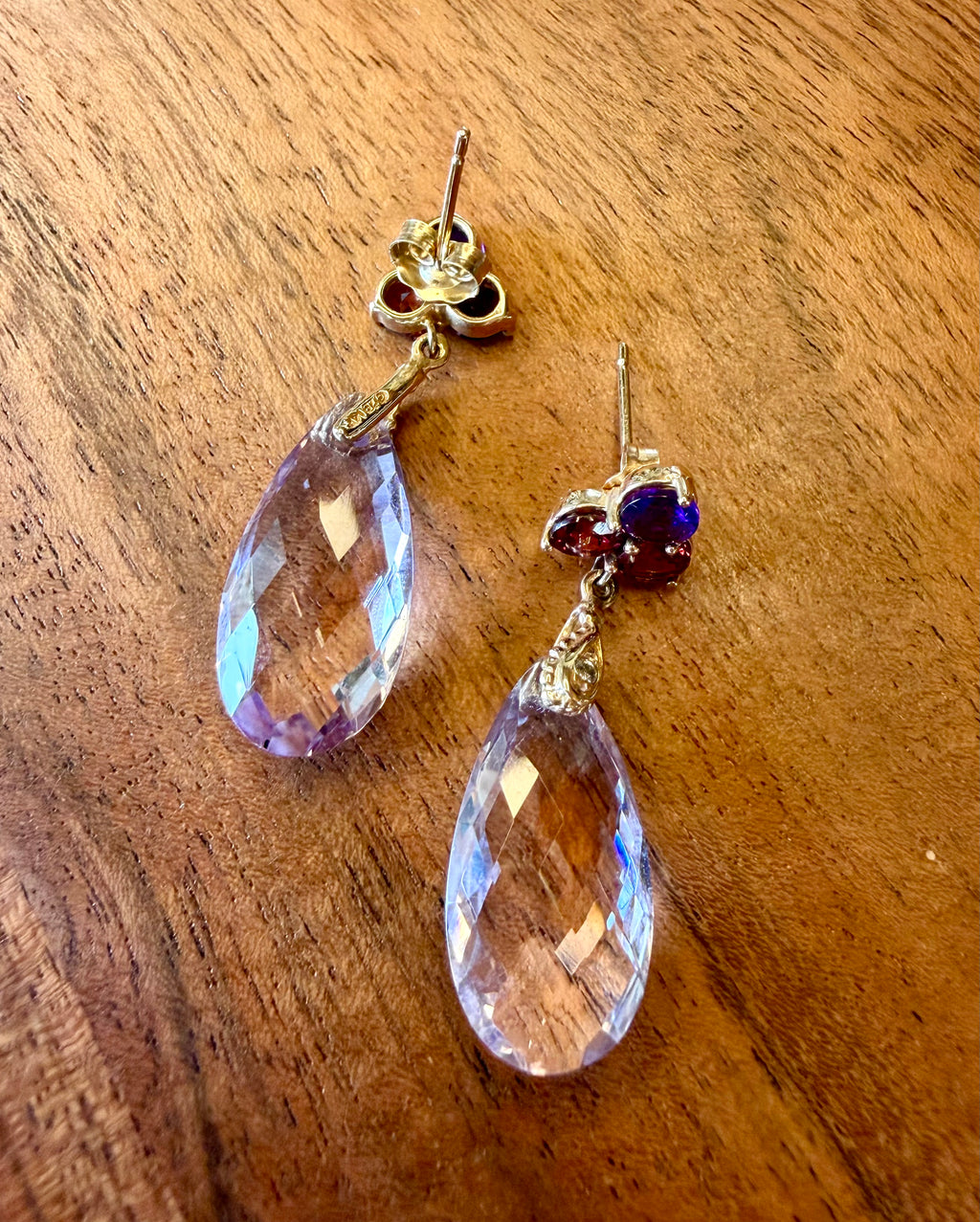 14K Gold & Garnet Ross Simons Earrings