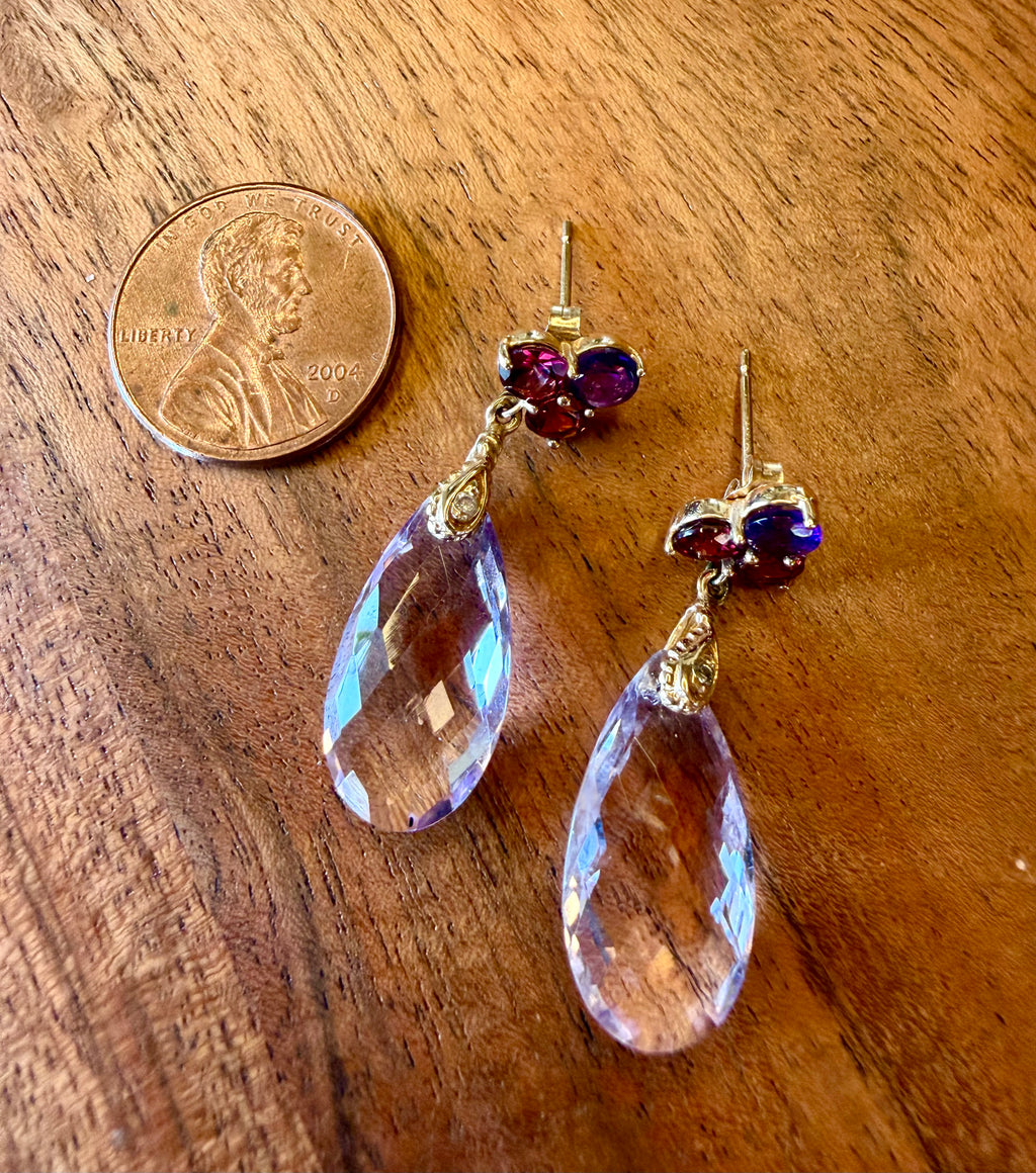 14K Gold & Garnet Ross Simons Earrings