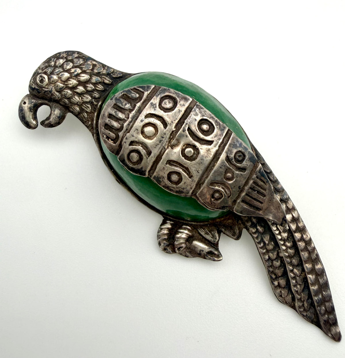 Sterling Silver Parrot Brooch