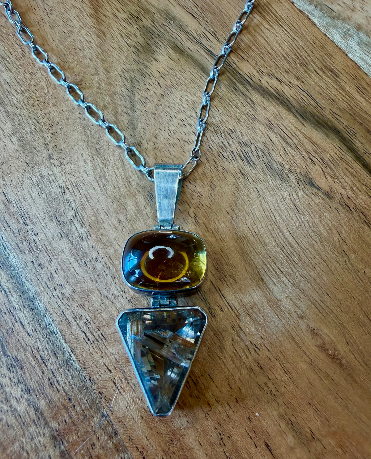 Silver Quartz Necklace / Chain