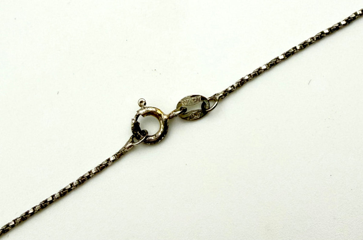 Sterling Silver Cross with White Topaz from Italy