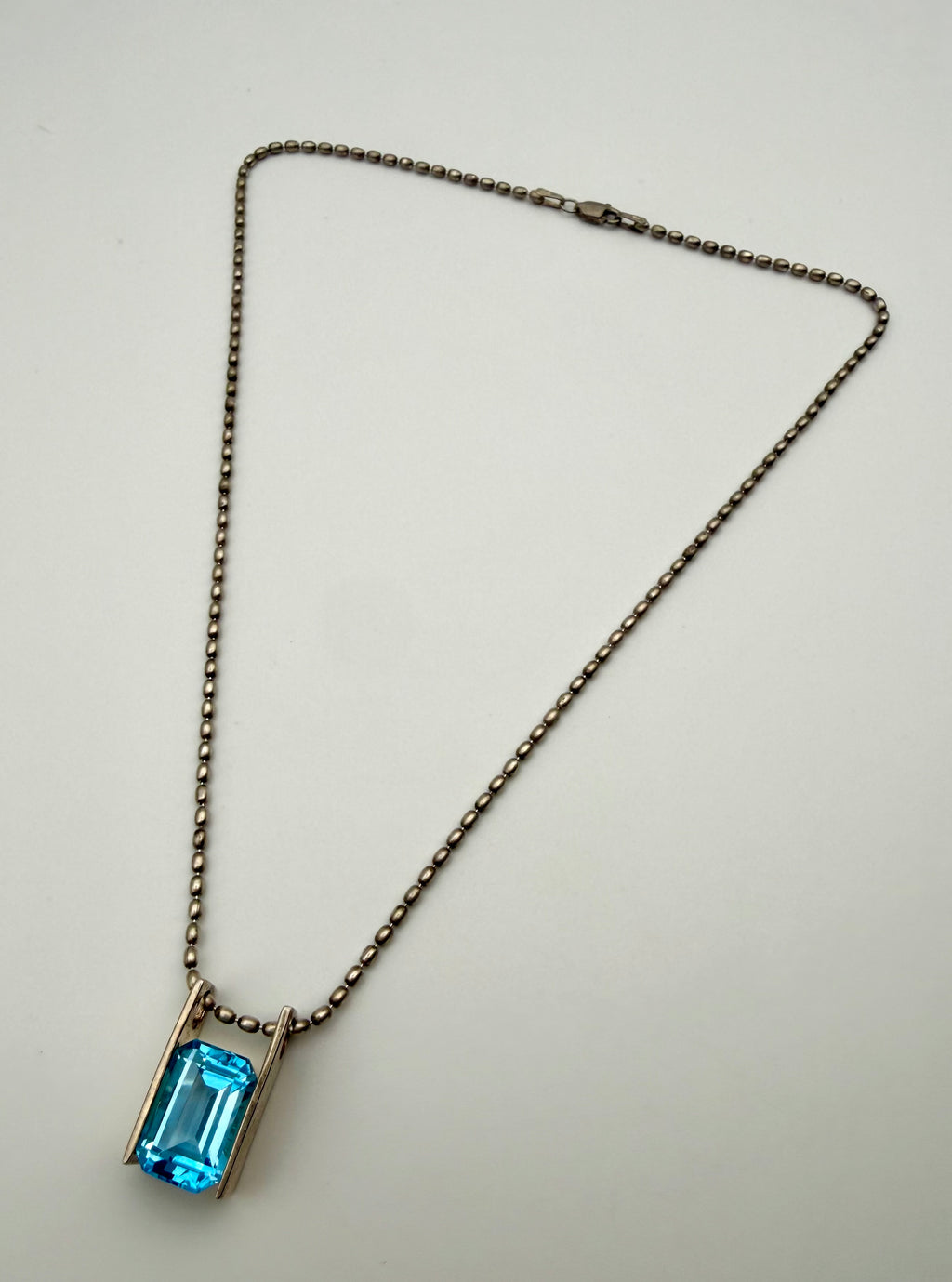 Sterling Silver & Topaz Necklace