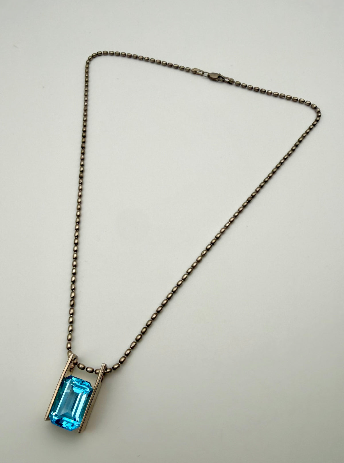 Sterling Silver & Topaz Necklace