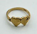14 KT Gold Hearts Ring