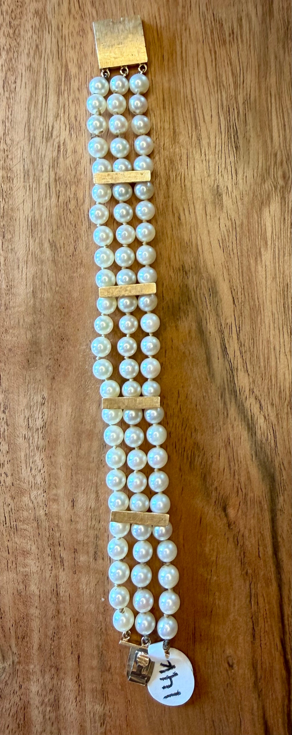 14K Gold Pearl Bracelet