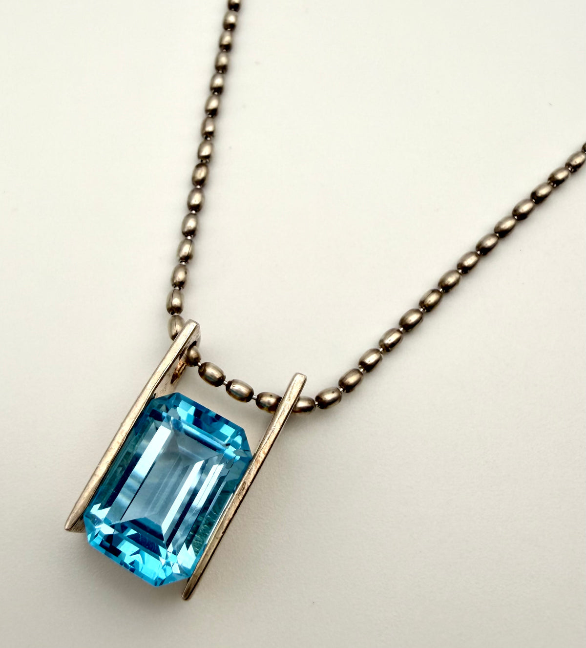 Sterling Silver & Topaz Necklace