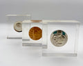 Silver & Copper Coin Lot of 3 in Plexiglass