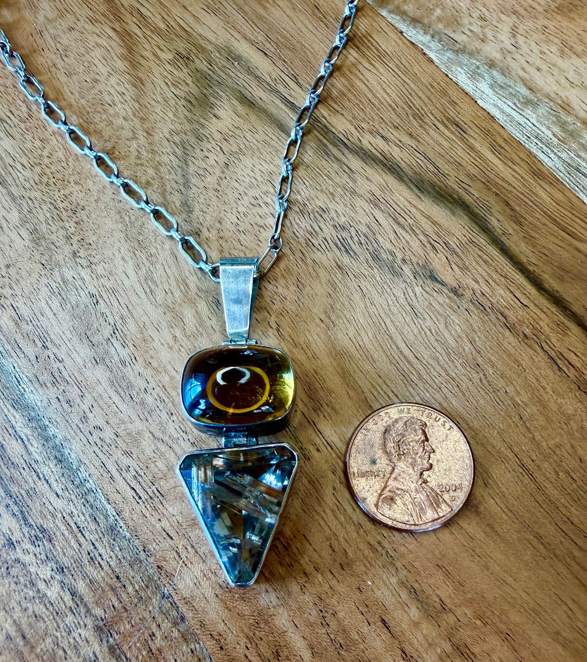 Silver Quartz Necklace / Chain