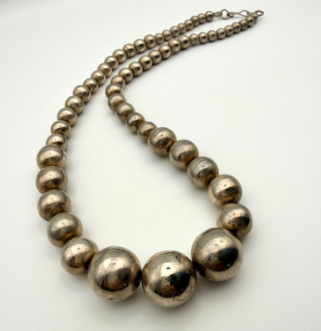 Sterling Silver Navajo “Pearl” Necklace