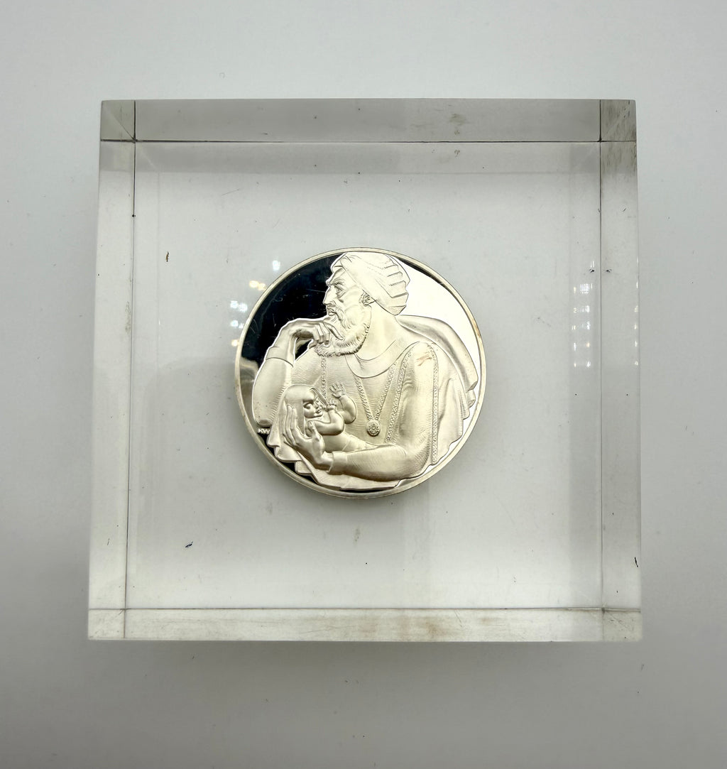 Silver & Copper Coin Lot of 3 in Plexiglass