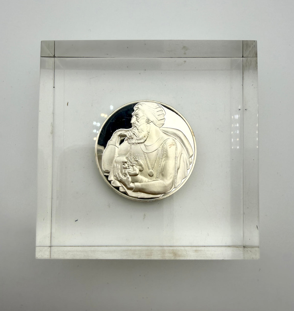 Silver & Copper Coin Lot of 3 in Plexiglass