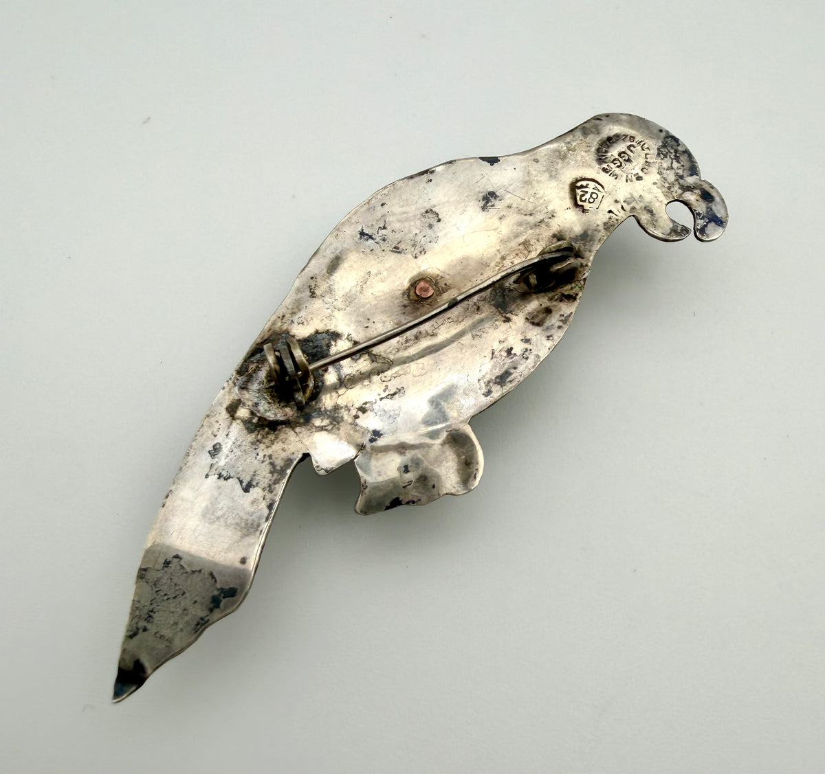 Sterling Silver Parrot Brooch
