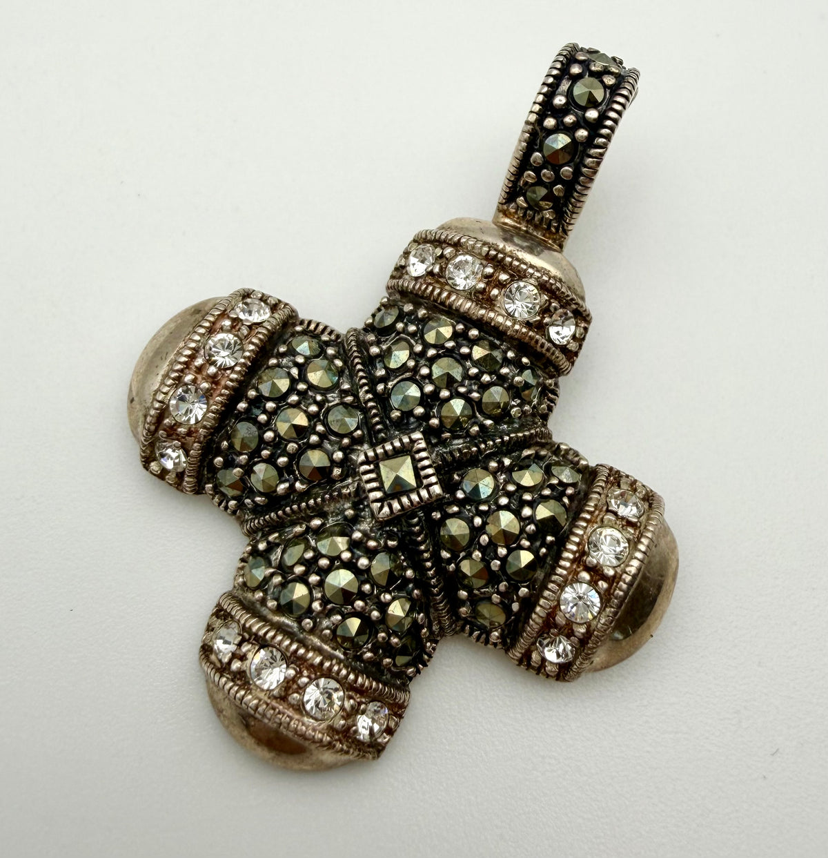 Sterling Silver Marcasite Cross