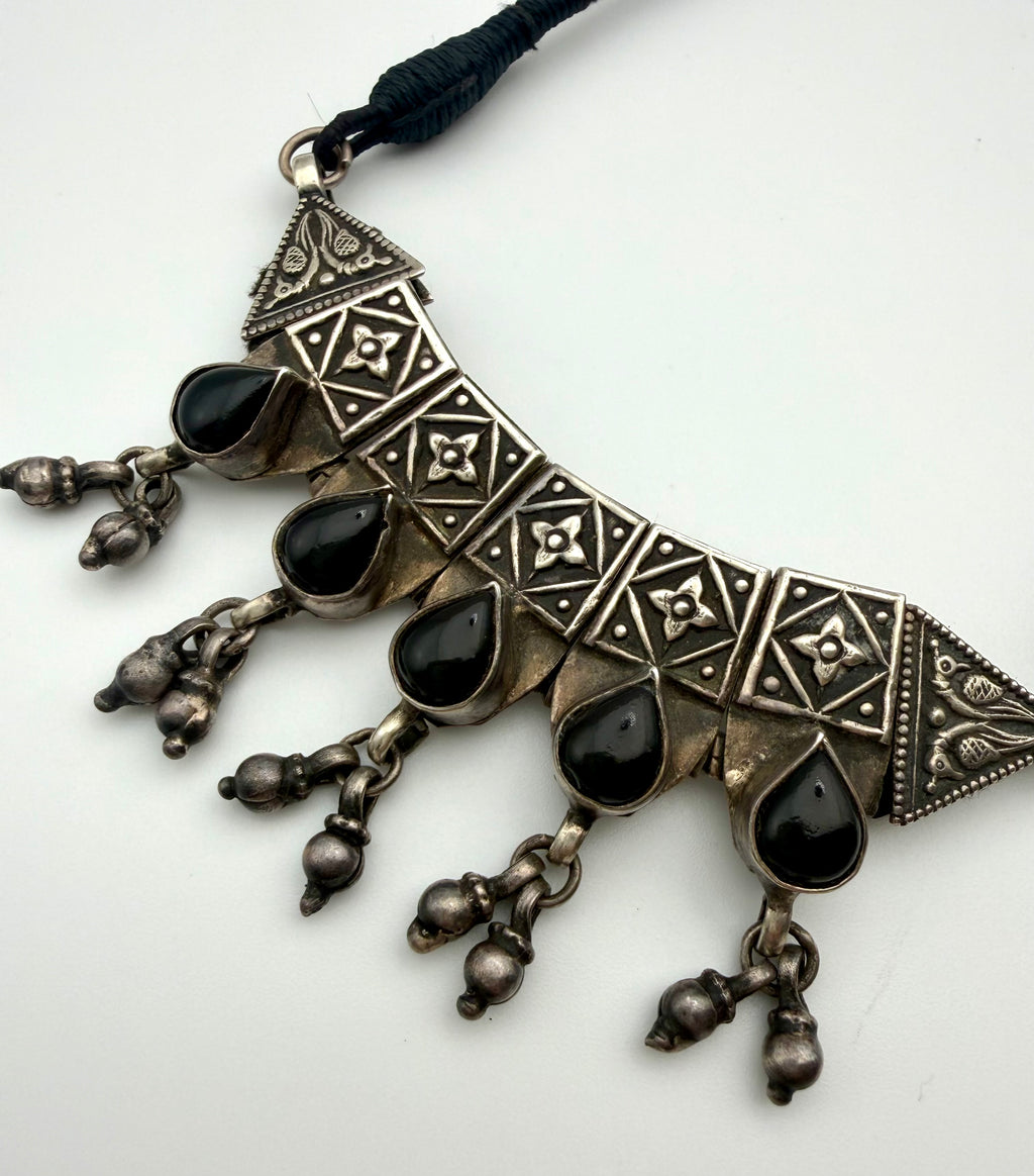 Sterling Silver & Onyx Necklace