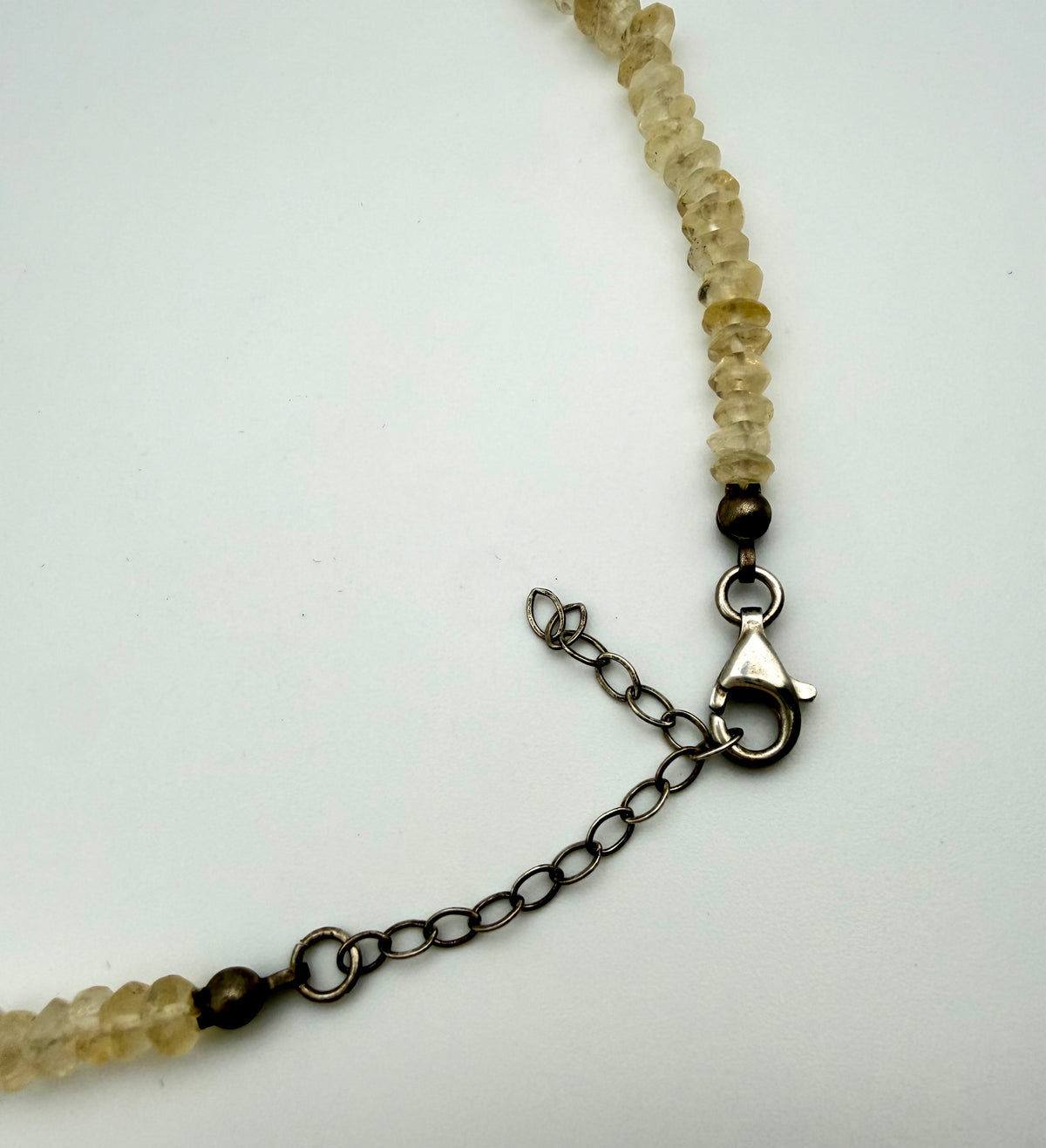 Sterling Silver Raw & Cut Citrine Necklace