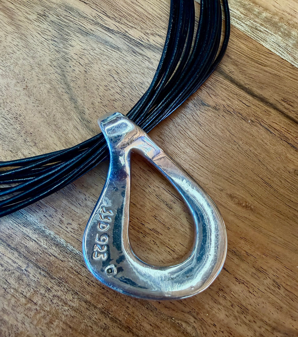 Silver Leather Necklace