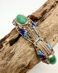 Enamel Stone Sterling Silver Bracelet