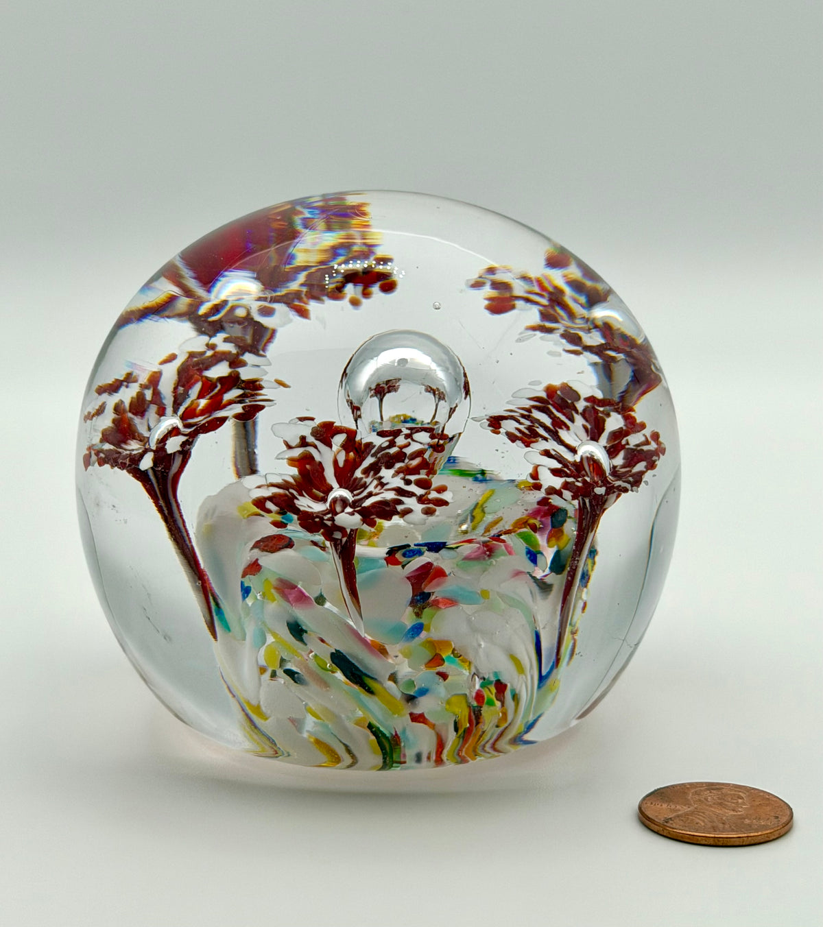 Signed Blown Glass Paper Weight
