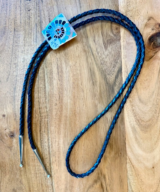 Navajo Indian Sterling Silver Bollo Tie #2
