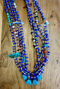 Native American Fetish Necklace with Turquoise, Lapis, Stones, etc.