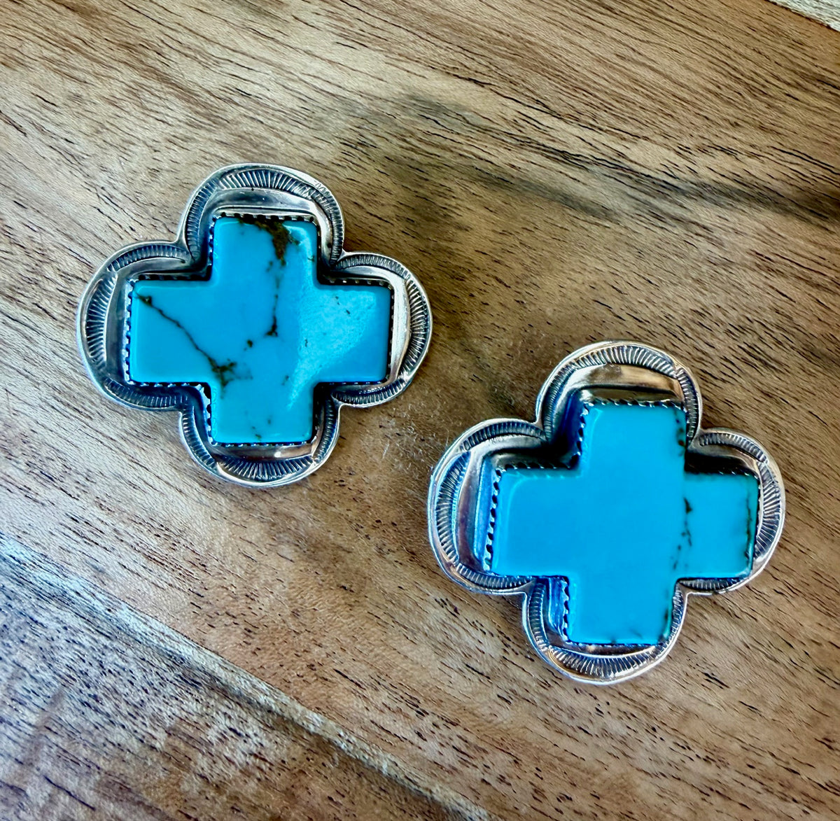 Sterling Silver Turquoise Clip Earrings