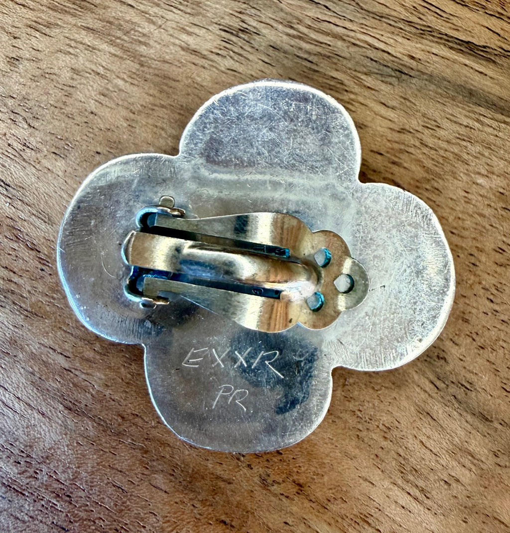 Sterling Silver Turquoise Clip Earrings