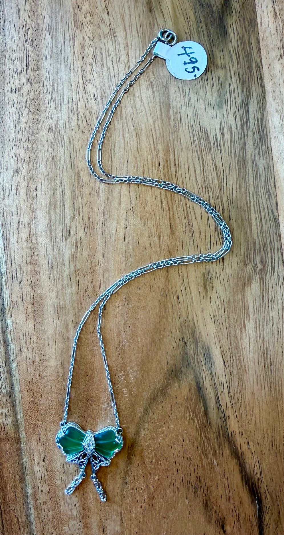 10 KT Diamond Art Deco Necklace