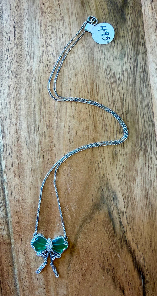 10 KT Diamond Art Deco Necklace
